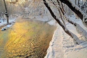 水磨溝公園雪景