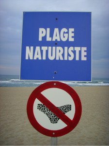 nudist sign